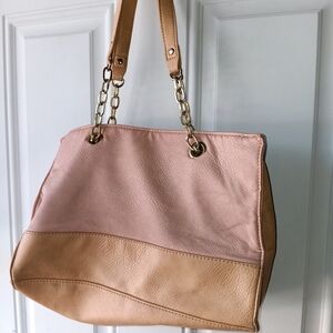 Bueno 2 Tone Vegan Leather Shoulder Purse